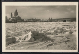 AK Wien, Blick über Die Gefrorene Donau, Eisstoss 1929  - Autres & Non Classés