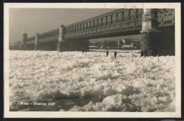 AK Wien, Eisstoss An Der Reichsbrücke 1929  - Autres & Non Classés