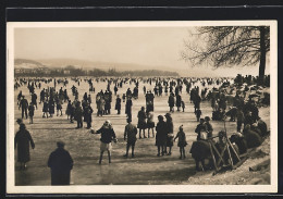 Foto-AK Zürich, Menschenmengen Bei Der Seegfrörne 1929  - Sonstige & Ohne Zuordnung