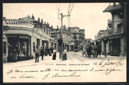 AK Montreux, Avenue Du Kursaal, Strassenbahn  - Montreux