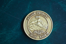 Everest Seven Summits Coin Diameter 38mm Himalaya Mountaineering Escalade - Unclassified
