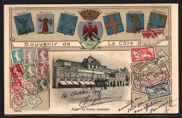 CPA Nice, Le Casino Municipal Avec Briefmarken  - Other & Unclassified