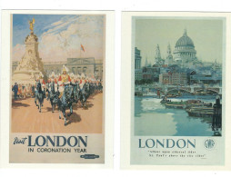 LONDON TRANSPORT MUSEUM PUBLISHED   LONDON  CARDS NOS 98  AND  100 - Autres & Non Classés