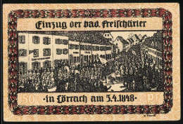 Notgeld Lörrach, 50 Pfennig, Einzug Der Bad. Freischärler, Insiegel  - [11] Local Banknote Issues