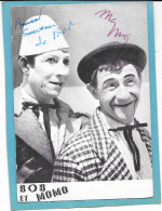 CIRQUE - Les Clowns BOB ET MOMO - Autographes - Format 10,5 X 15 Cm - Circus