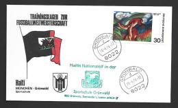 West Germany Soccer World Cup 1974 30 Pf Franz Marc FU On Haiti Team Training Centre Cover , Gronwald Cancel - 1974 – Allemagne Fédérale
