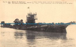 R166986 No. 14. The Ruins Of Zeebrugge. Nels. The Thetis English Torpedo Boat. J - Monde