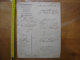 1887 Facture COMPAGNIE GENERALE TRANSATLANTIQUE Marseille SAVON Bateau Vapeur - Andere & Zonder Classificatie