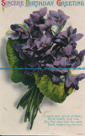 R166994 Sincere Birthday Greeting. Flower Bouquet - Monde