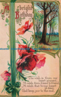 R166996 A Bright Birthday. Flowers And Poem. Solomon Brothers - Monde