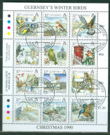 Guernesey  Yv 503/514  En Feuillet  Ob  TB   Oiseau    - Guernsey