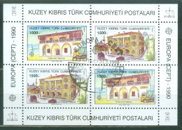 Turquie RTCN   Yv  BF 8  Ob  TB    Europa Batiment Postal    - Blocks & Sheetlets