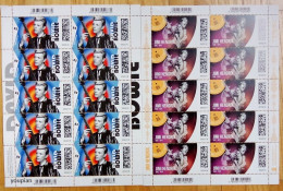 Germany 2022-2023, Popstars David Bowie And Jimi Hendrix, Two MNH Sheetlets - Unused Stamps