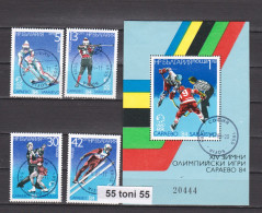 1984 OLYMPIC GAMES – SARAEVO (II) 4v.+S/S - Used (O) Bulgaria / Bulgarie - Gebruikt