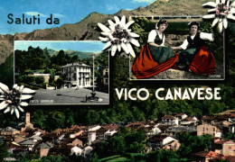 VICO CANAVESE, Torino - Saluti, Vedutine - Antico Costume - VG - #086 - Andere & Zonder Classificatie