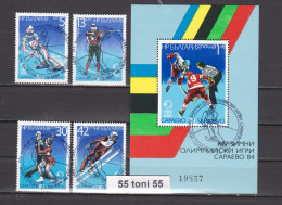 1984 OLYMPIC GAMES – SARAEVO (II) 4v.+S/S - Used (O) Bulgaria / Bulgarie - Used Stamps