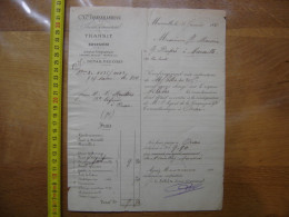 1888 Facture COMPAGNIE GENERALE TRANSATLANTIQUE Marseille SAVON Vapeur KLEBER - Andere & Zonder Classificatie