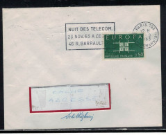 FAG  PARIS 108  7/9/1963  NUIT DES TELECOM 23 NOVEMRE SUR YT 1397 - Mechanical Postmarks (Advertisement)