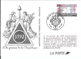 FRANCE Ca.1992:  CP Ill. (FDC) Entier De Paris - Standard Postcards & Stamped On Demand (before 1995)