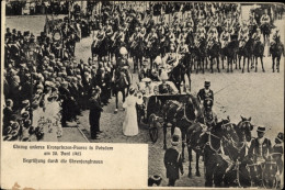 CPA Potsdam, Einzug Des Kronprinzenpaares 1905, Begrüßung Durch Ehrenjungfrauen - Sonstige & Ohne Zuordnung
