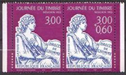 France N° 3052.A ** Journée Du Timbre 97. Mouchon En Paire (timbres De Carnet) - Unused Stamps