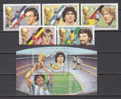 Football / Soccer / Fussball - WM 1986:  Central Afrika   5 W + Bl ** - 1986 – Messico