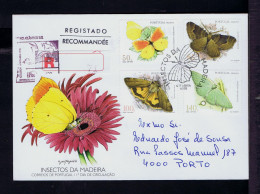 Gc8672 MADEIRA Island Insectes Butterflies Papillons Faune Animals Portugal Mailed - Butterflies