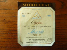 Olympus - 1989 - Muscadet Sur Lie - Michel Morilleau Prop. à Legé - Autres & Non Classés