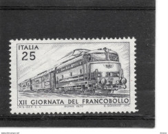 ITALIE 1970 Journée Du Timbre, Train Postal Yvert 1065, Michel 1327 NEUF** MNH - 1961-70: Nieuw/plakker