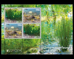 “EUROPA - Underwater Fauna And Flora” Miniature Sheet Liechtenstein 2024 - Blokken