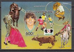 Football / Soccer / Fussball - WM 1986:  Central Afrika  Bl **, Imperf. - 1986 – Messico