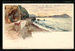 Artista-Cartolina Manuel Wielandt: Sestri Levante, Ortspartie  - Andere & Zonder Classificatie