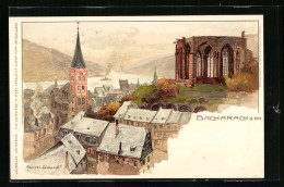 Künstler-AK Manuel Wielandt: Bacharach / Rhein, Panoramablick Auf Die Stadt  - Wielandt, Manuel