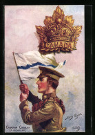 Künstler-AK Harry Payne: Canadian Cavalry, A Signaller  - Autres & Non Classés