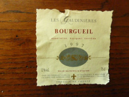 Les Gaudinières - 1997 - BOURGUEIL - - Andere & Zonder Classificatie