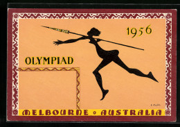 Künstler-AK Melbourne, Speerwerferin Bei Der Olympiade 1956  - Autres & Non Classés