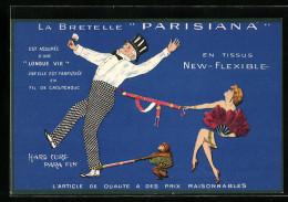 Künstler-AK Reklame La Bretelle Parisiana  - Advertising