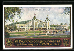 Künstler-AK Nürnberg, 8. Deutsches Sängerbundes-Fest 1912, Sängerhalle Mit Besuchern  - Sonstige & Ohne Zuordnung