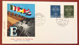 ITALY - FDC - 1959 - Europe - 4th Issue - FDC