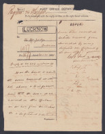 Inde British India 1888 Used Post Office Department Letter, Lucknow, Registered Cover Letter - 1882-1901 Keizerrijk