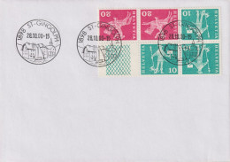 Schweiz Brief Zusammendruck Zum:CH K46L+K47L Mi:CH K46y+K47y ⵙ= 1998 ST-GINGOLPH 28.10.00 - Se-Tenant