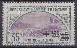 TIMBRE FRANCE ORPHELINS SURCHARGE N° 166 NEUF ** GOMME SANS CHARNIERE - Unused Stamps