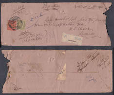 Inde British India 1936 Used Registered Cover, Civil Judge, Lucknow, King George V Stamps - 1911-35 Roi Georges V