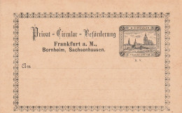 Allemagne Entier Postal Poste Privée Frankfurt A. M. - Postcards