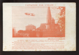 AVIATION - FARMAN VOLE DE CHALONS A REIMS - PUBLICITE AU VERSO - ....-1914: Voorlopers