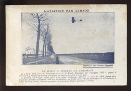 AVIATION - DE JUVISY A ORLEANS EN AEROPLANE - PUBLICITE AU VERSO - ....-1914: Vorläufer