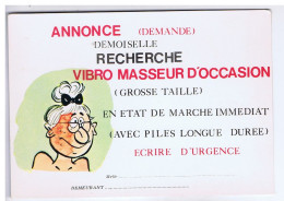 HUMOUR - RECHERCHE VIBRO MASSEUR D'OCCASION Etc....Editions Lyna - N° 598 - Humour
