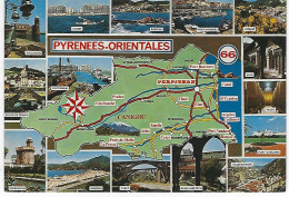 66  - PYRENEES ORIENTALES - Carte Contour Géographique - Other & Unclassified