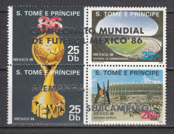 Football / Soccer / Fussball - WM 1986:  Sao Thomè  Zdr **, Silberaufdr. - 1986 – Mexique