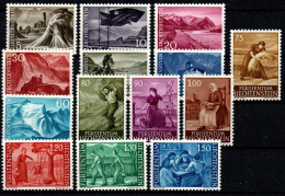 1959 - Liechtenstein 342A /49 Ordinaria  +++++++ - Unused Stamps